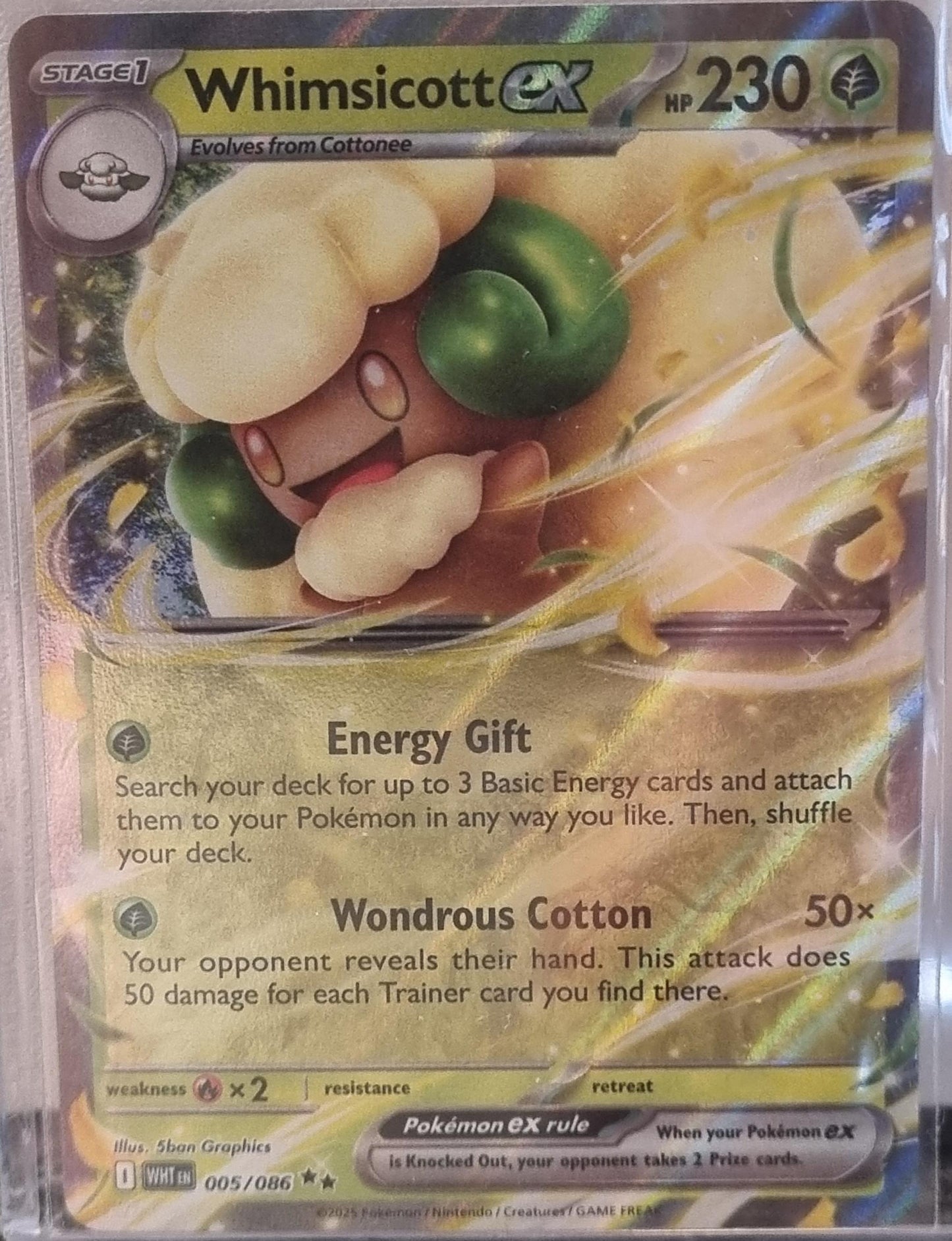 Whimsicott ex - White Flare (Double Rare) [WHT-005]