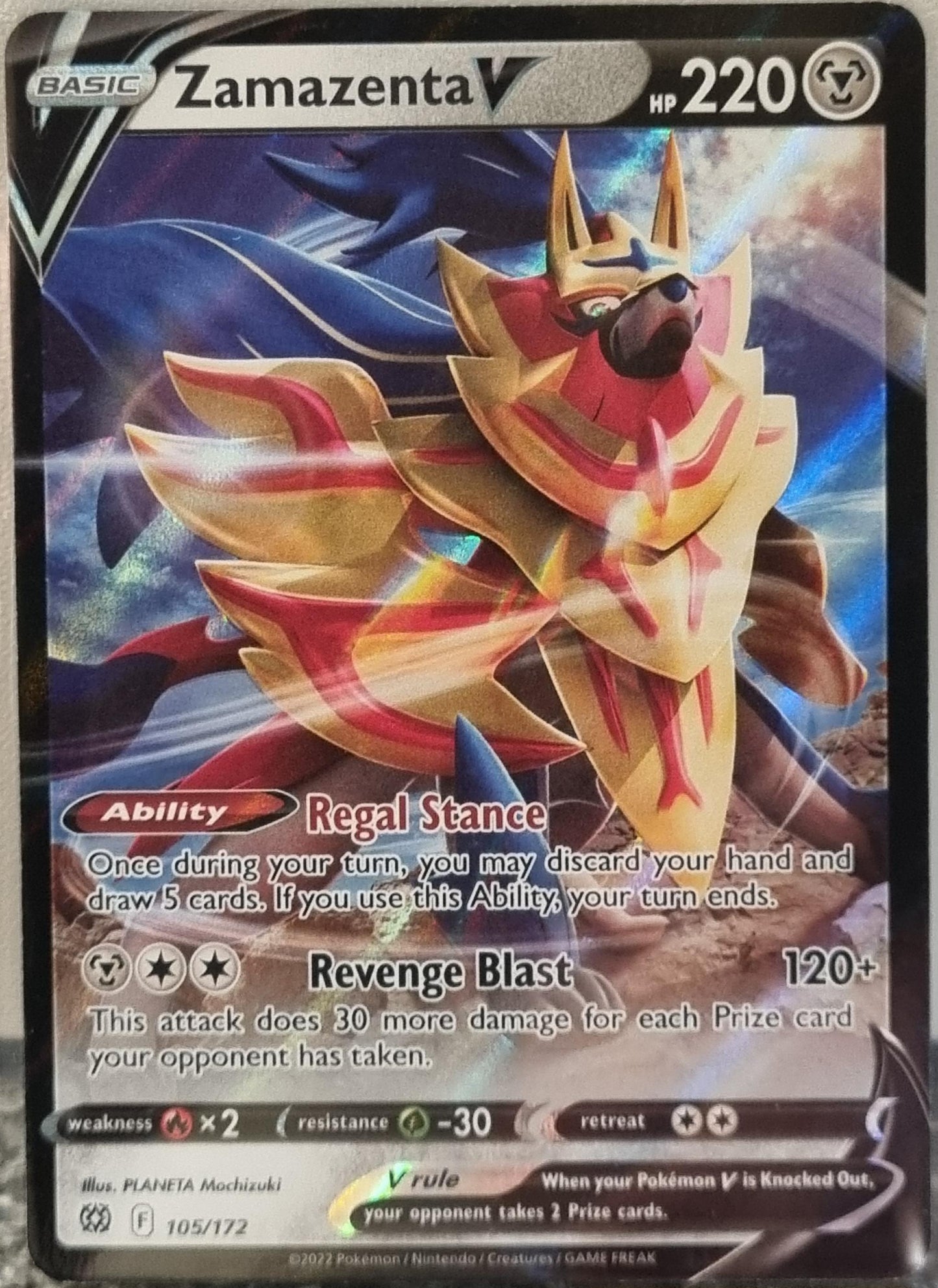 Zamazenta V - Brilliant Stars (Ultra Rare) [BRS-105]