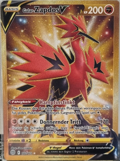 Galarian Zapdos V - Brilliant Stars (Secret Rare) [BRS-182]
