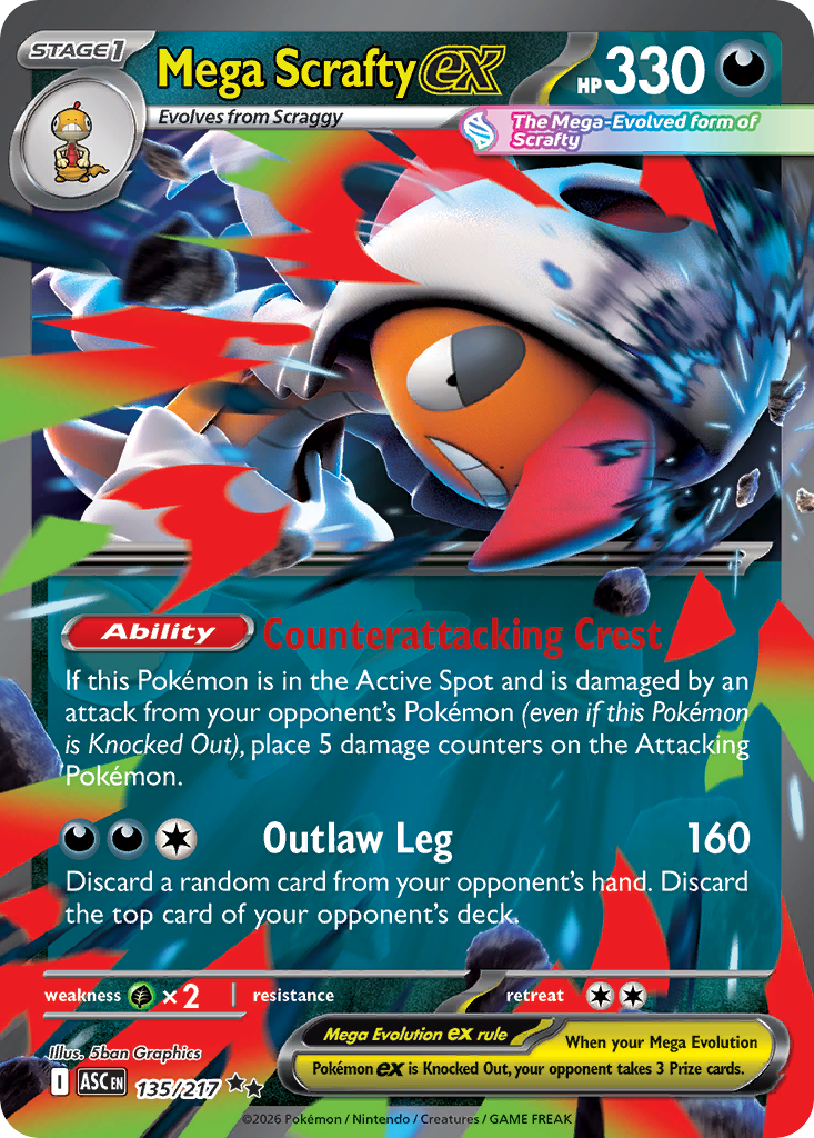 Mega Scrafty ex - Ascended Heroes (Double Rare) [ASC-135]