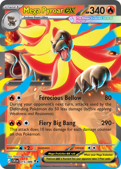 Mega Pyroar ex - Chaos Rising (Double Rare) [CRI-015]