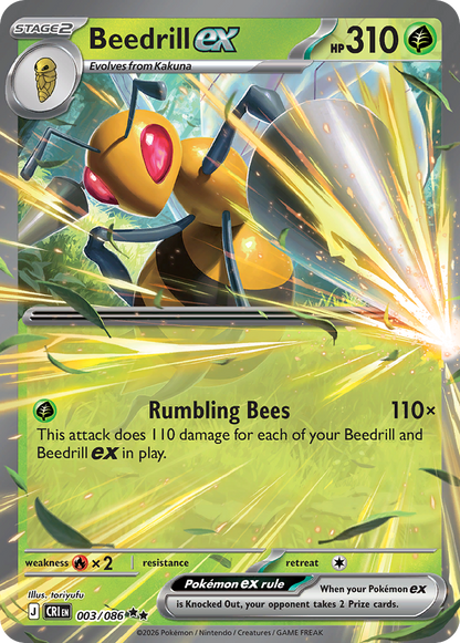 Beedrill ex - Chaos Rising (Double Rare) [CRI-003]