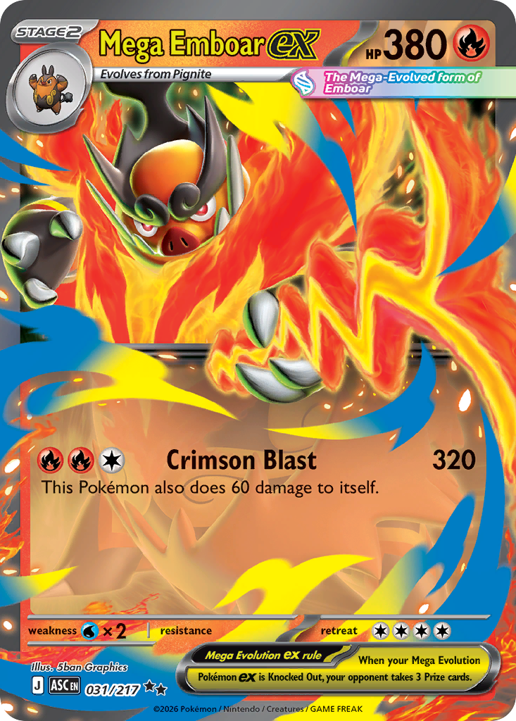 Mega Emboar ex - Ascended Heroes (Double Rare) [ASC-031]