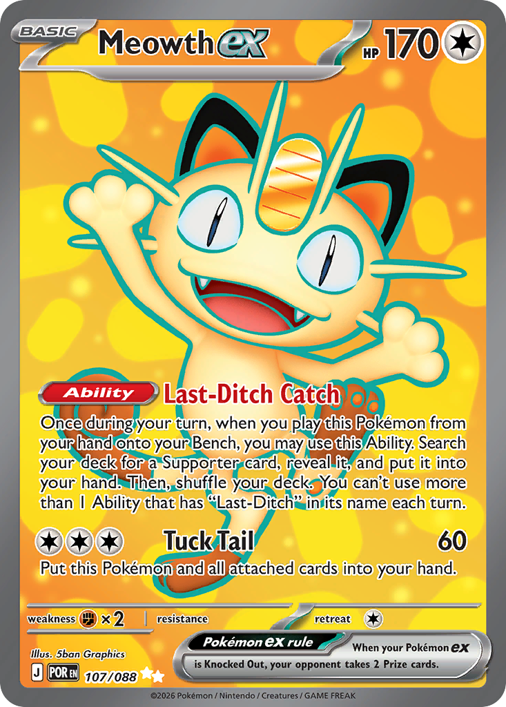 Meowth ex - Perfect Order (Ultra Rare) [POR-107]