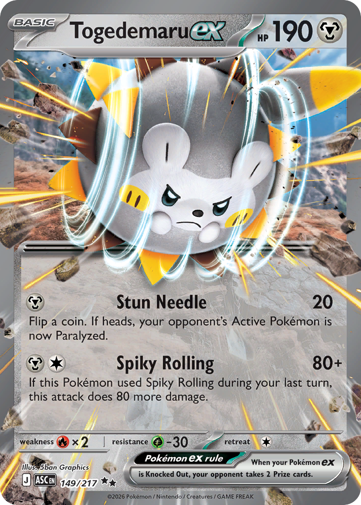 Togedemaru ex - Ascended Heroes (Double Rare) [ASC-149]