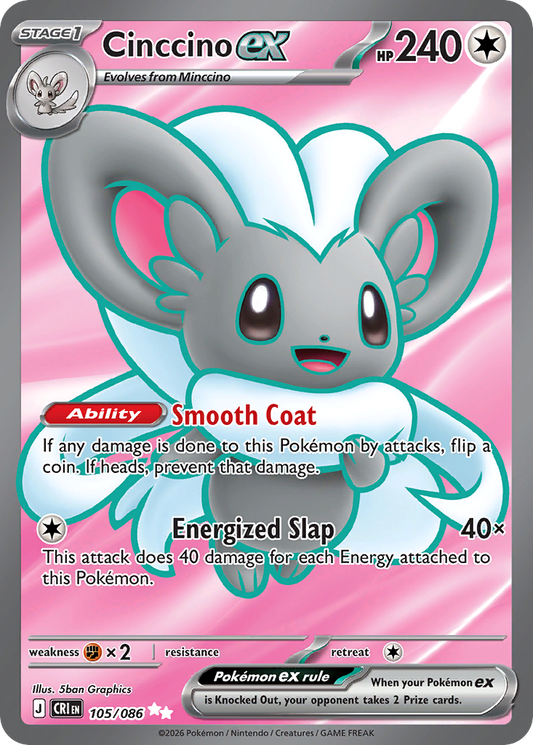 Cinccino ex - Chaos Rising (Ultra Rare) [CRI-105]