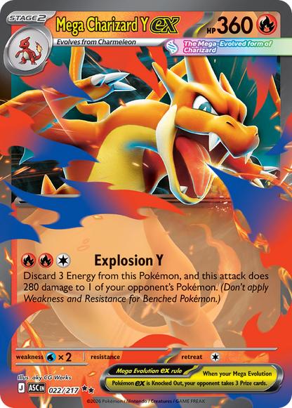 Mega Charizard Y ex - Ascended Heroes (Double Rare) [ASC-022]