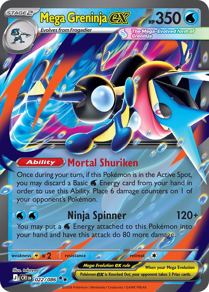 Mega Greninja ex - Chaos Rising (Double Rare) [CRI-022]