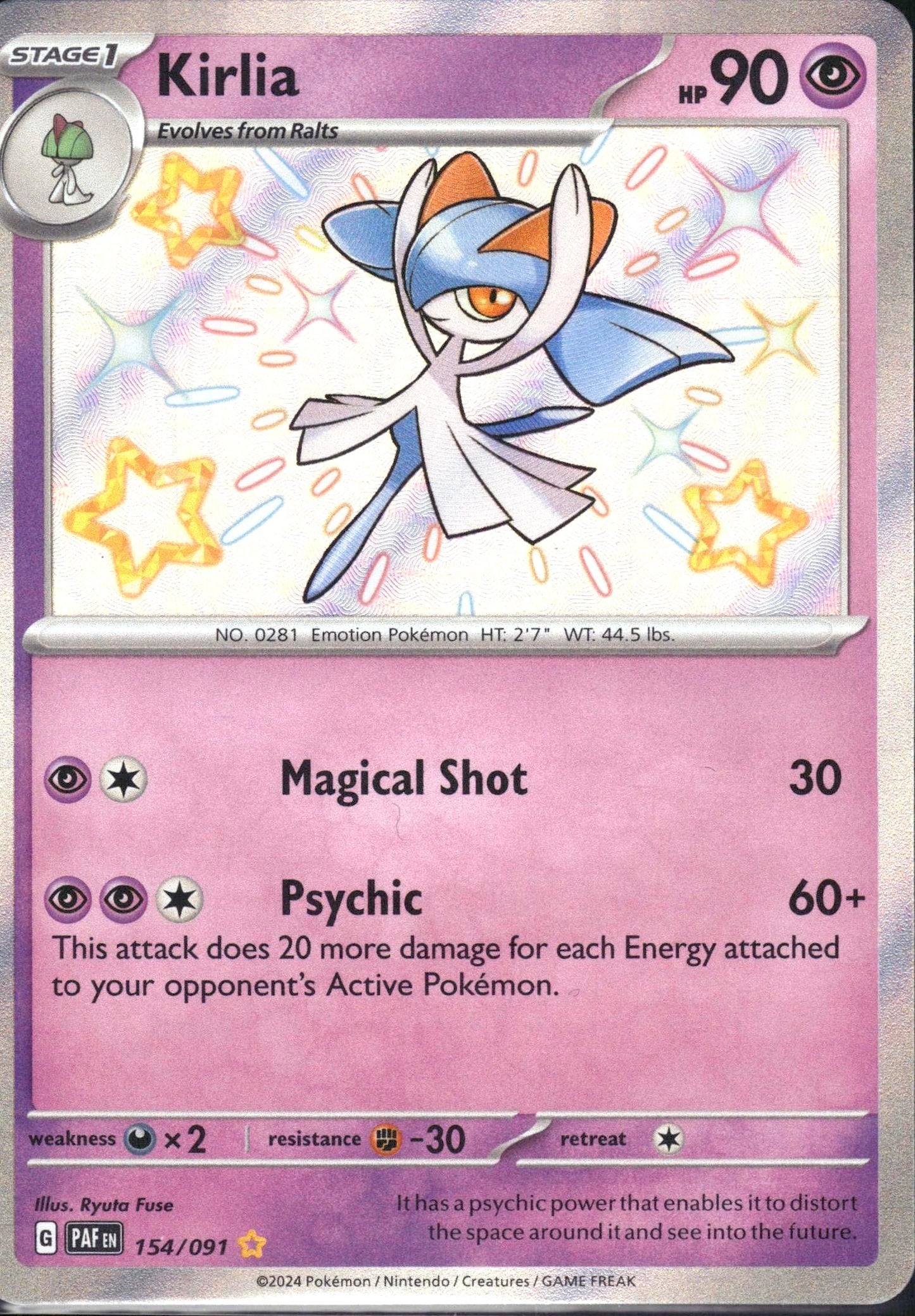Kirlia - Paldean Fates (Shiny Rare) [PAF-154]
