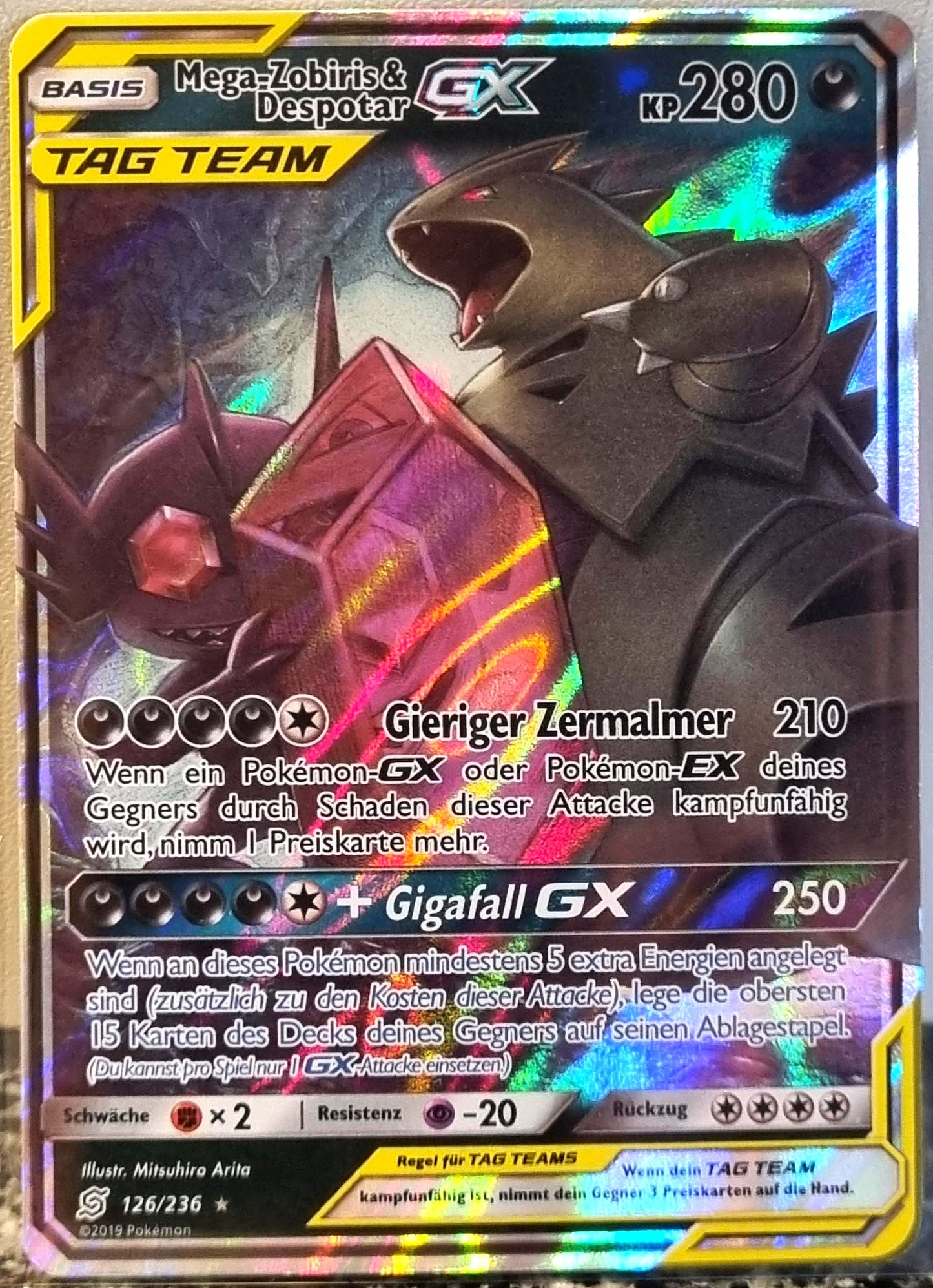 Mega Sableye & Tyranitar GX - Unified Minds (Ultra Rare) [UNM-126]