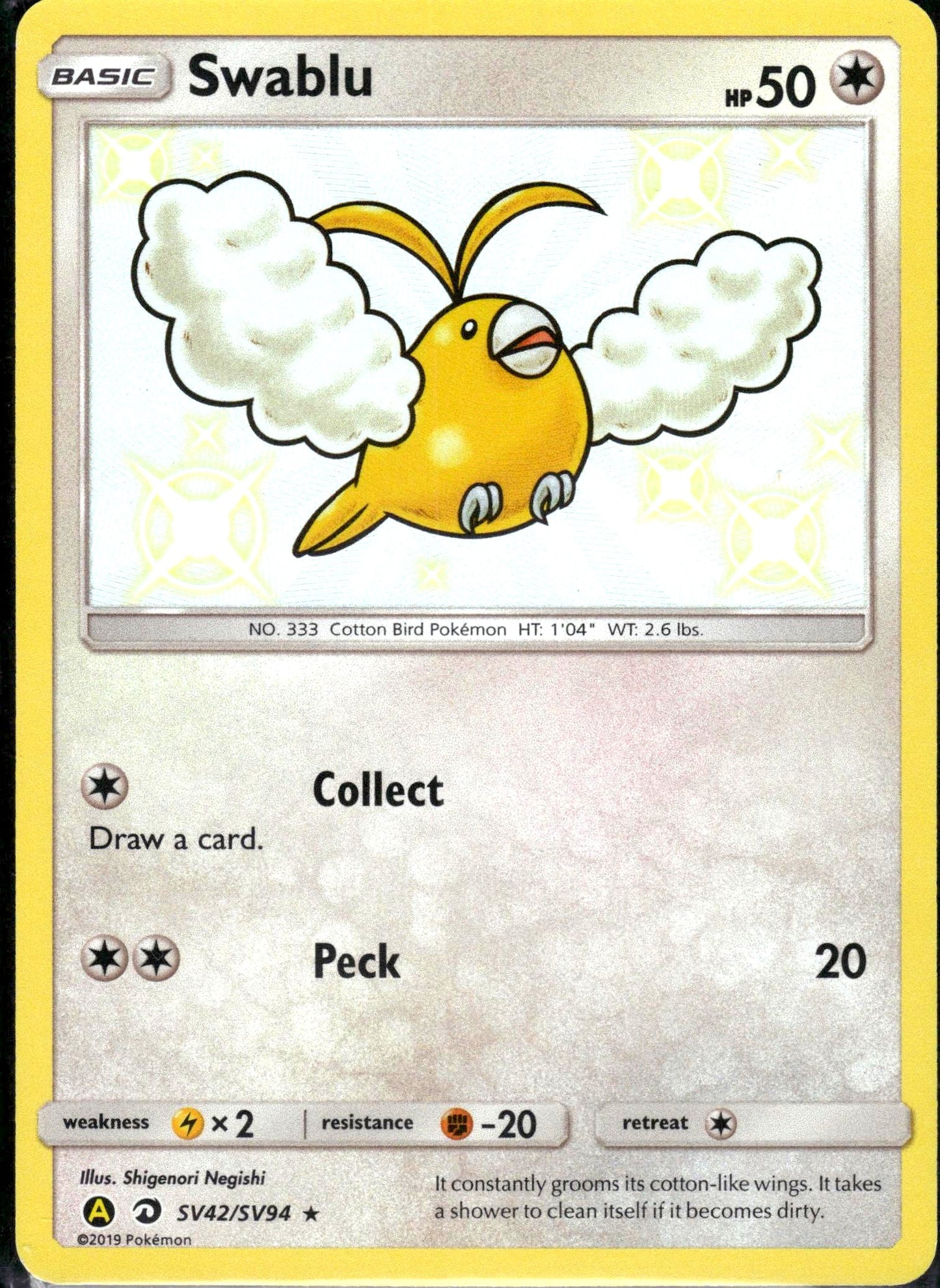 Swablu - Hidden Fates (Secret Rare) [HIF-SV42]