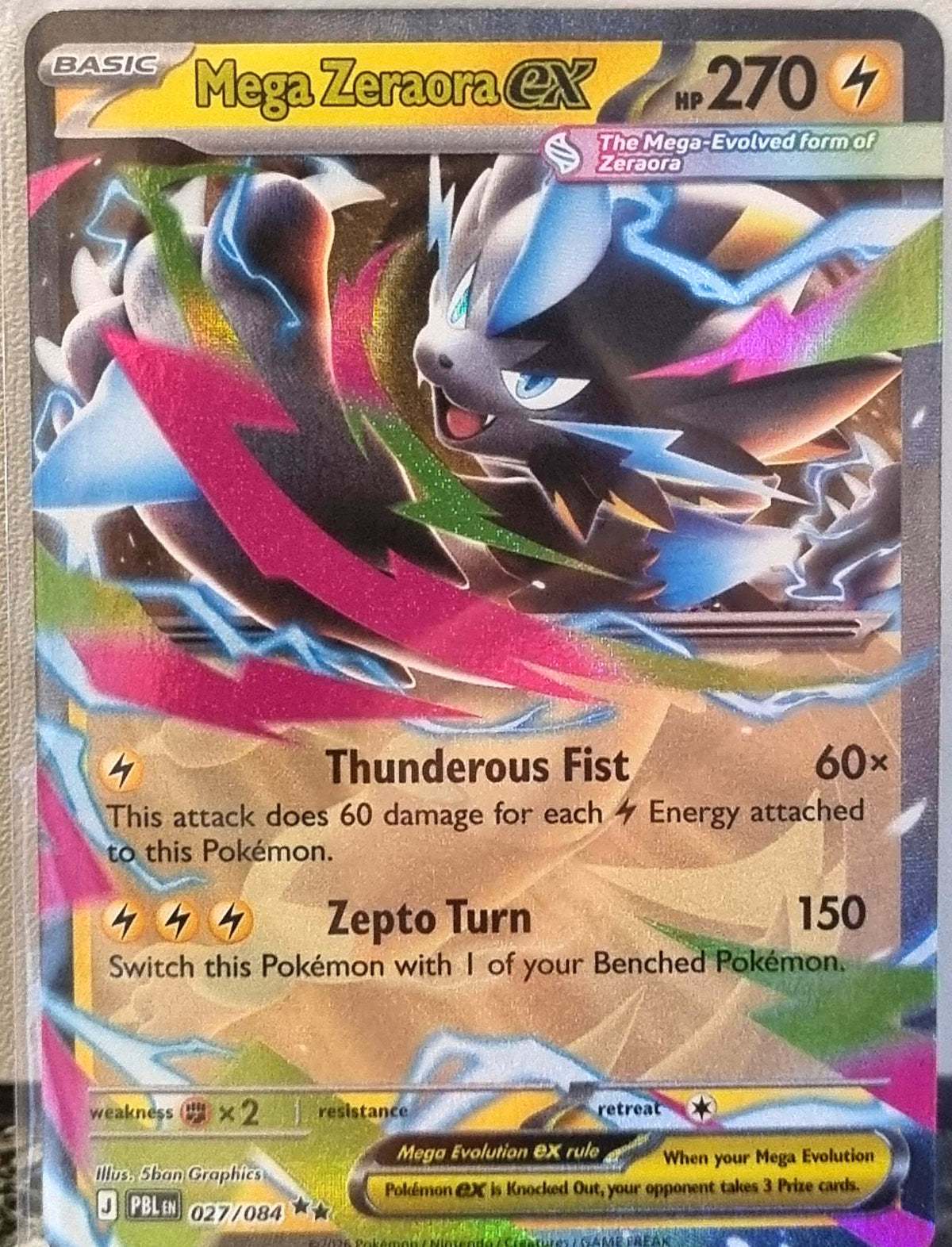 Mega Zeraora ex - Pitch Black (Double Rare) [PBL-027]