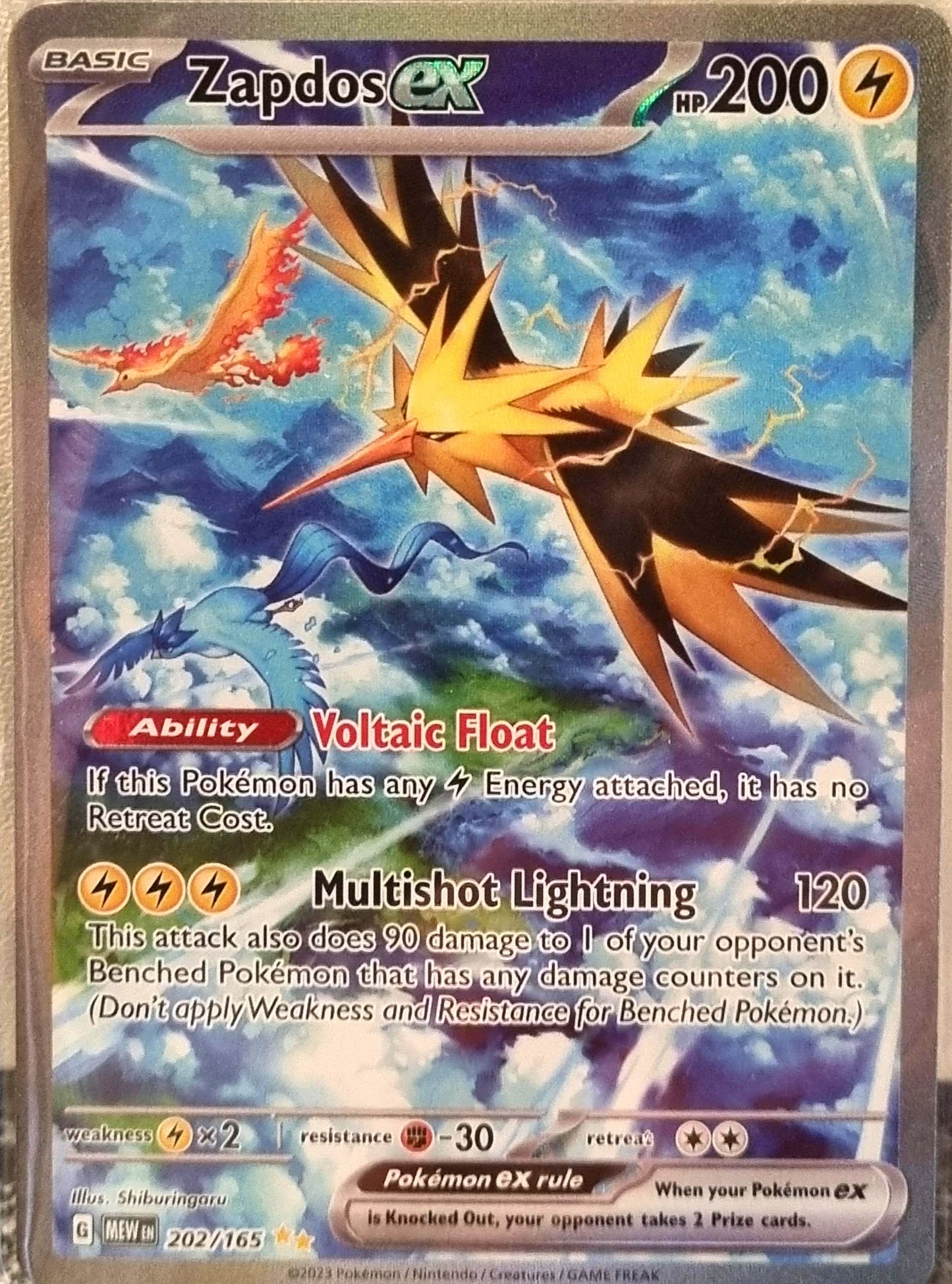 Zapdos ex - 151 (Special Illustration Rare) [MEW-202]