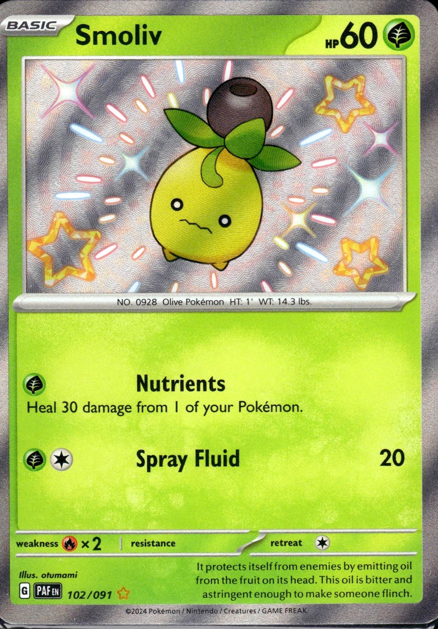 Smoliv - Paldean Fates (Shiny Rare) [PAF-102]