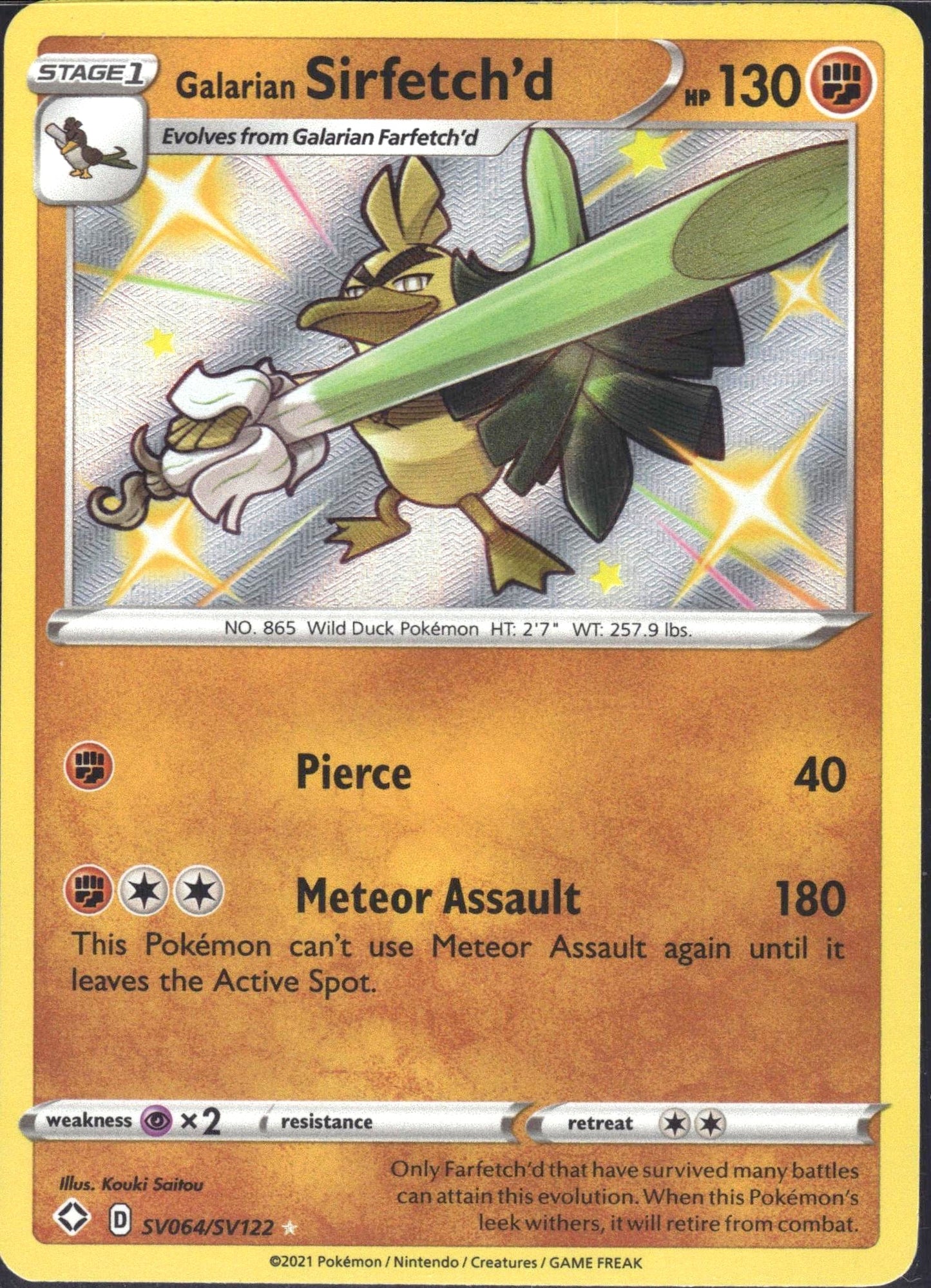 Galarian Sirfetch'd - Shining Fates (Secret Rare) [SHF-SV64]