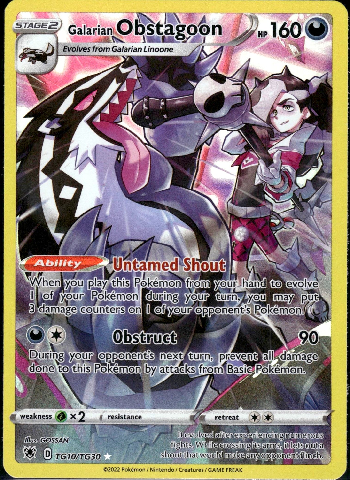 Galarian Obstagoon - Astral Radiance (Holo Rare) [ASR-TG10]