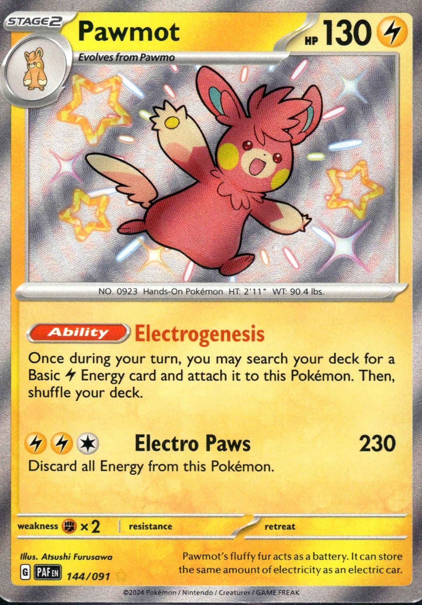 Pawmot - Paldean Fates (Shiny Rare) [PAF-144]