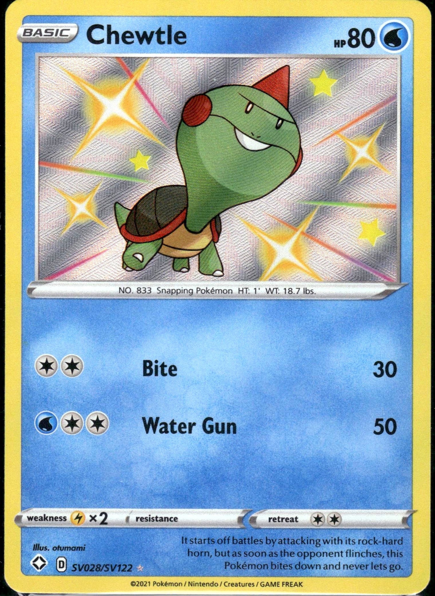 Chewtle - Shining Fates (Secret Rare) [SHF-SV28]
