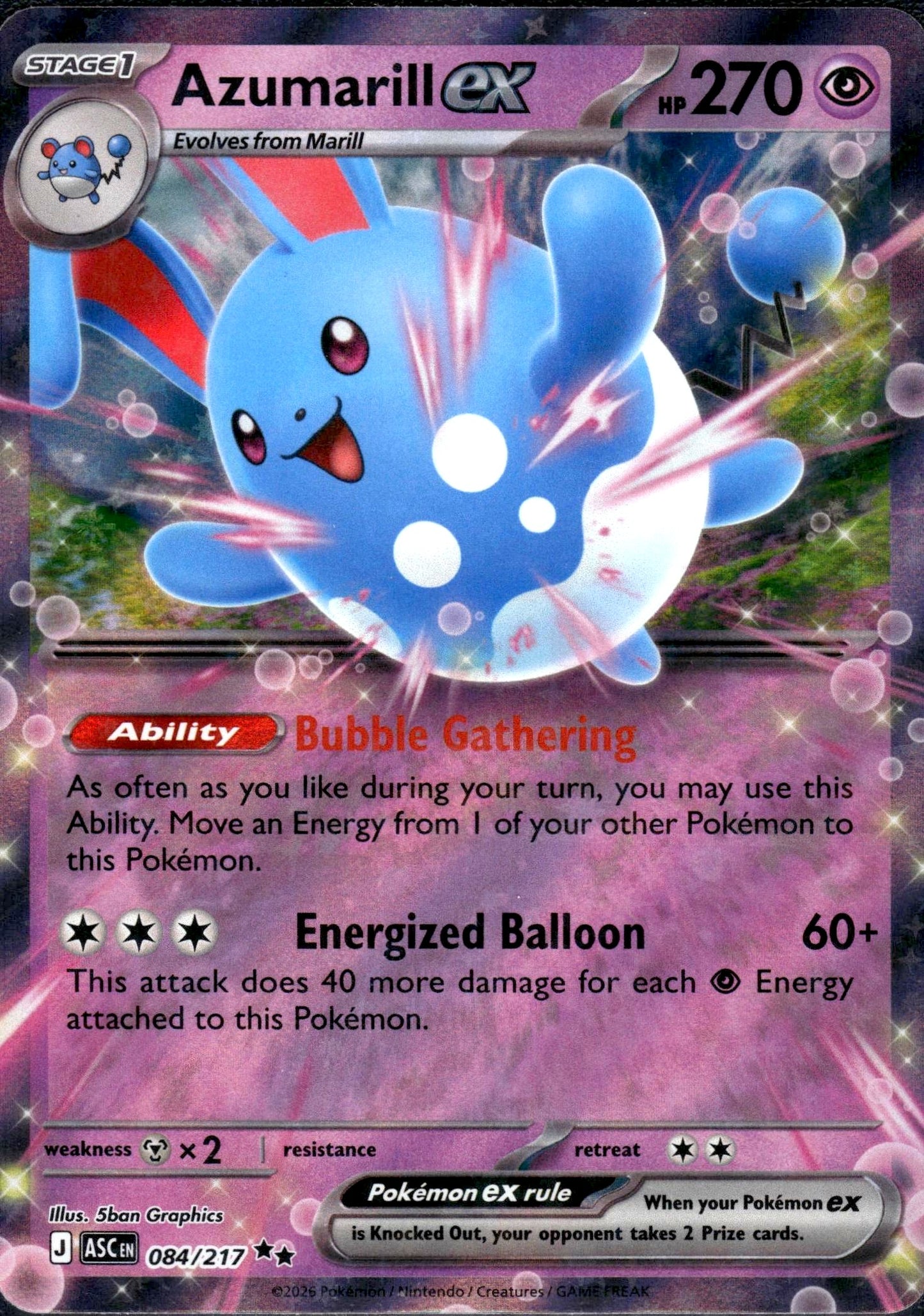 Azumarill ex - Ascended Heroes (Double Rare) [ASC-084]