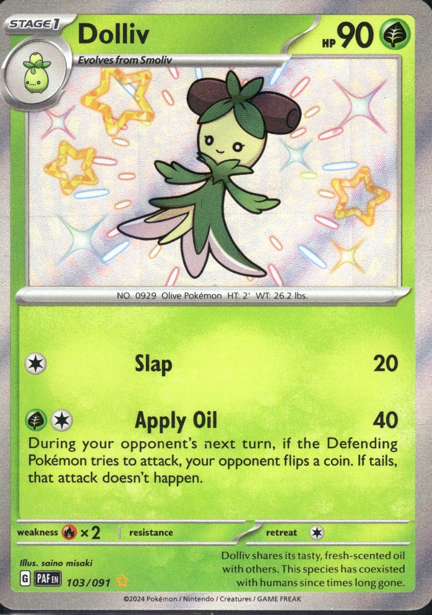 Dolliv - Paldean Fates (Shiny Rare) [PAF-103]