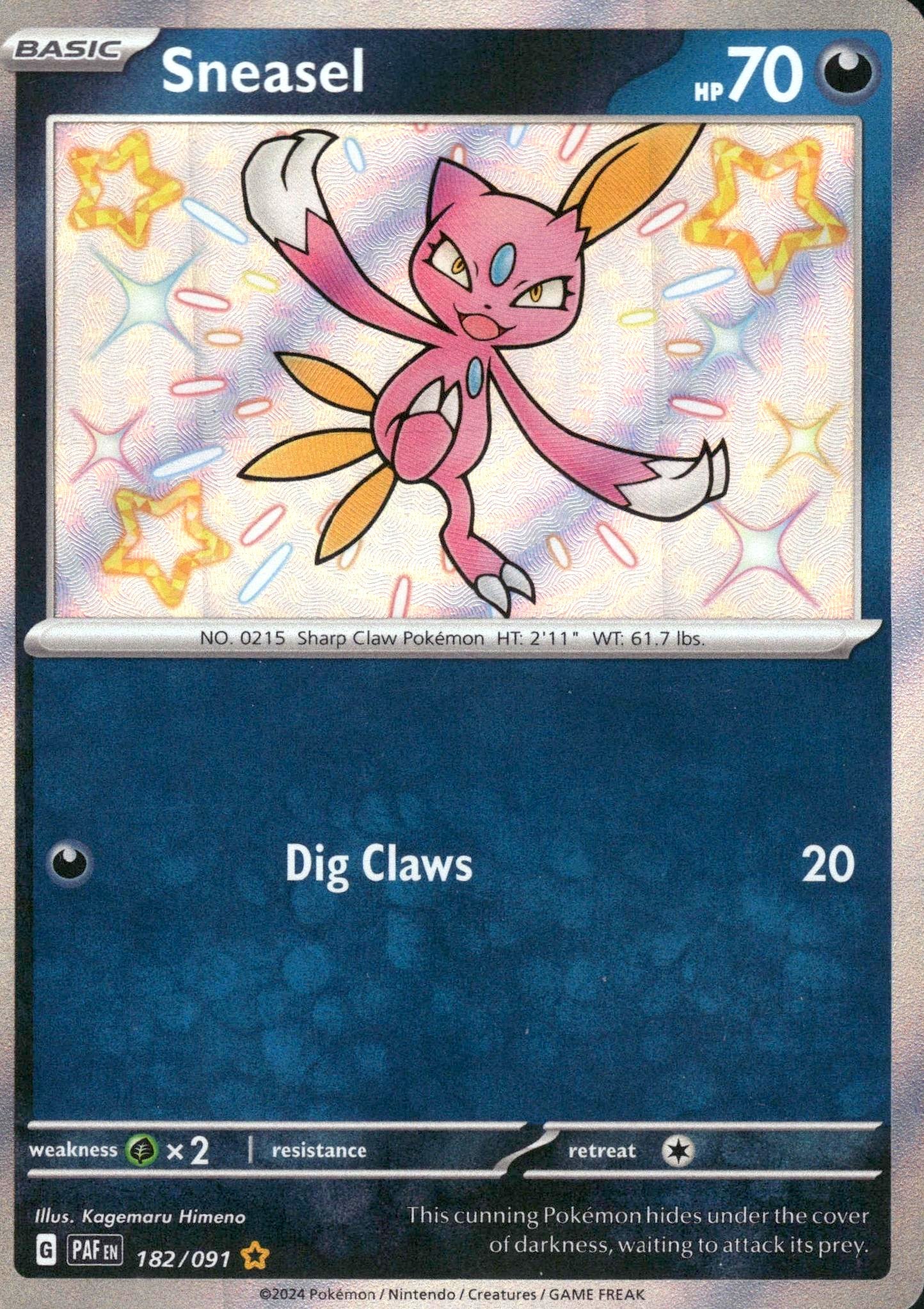 Sneasel - Paldean Fates (Shiny Rare) [PAF-182]