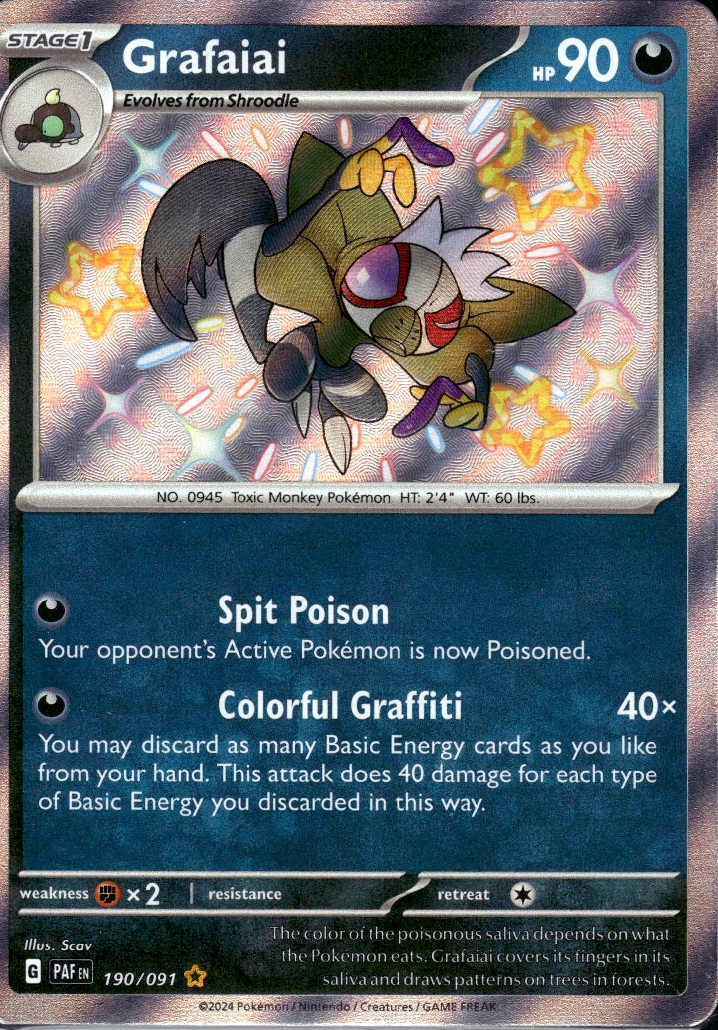 Grafaiai - Paldean Fates (Shiny Rare) [PAF-190]