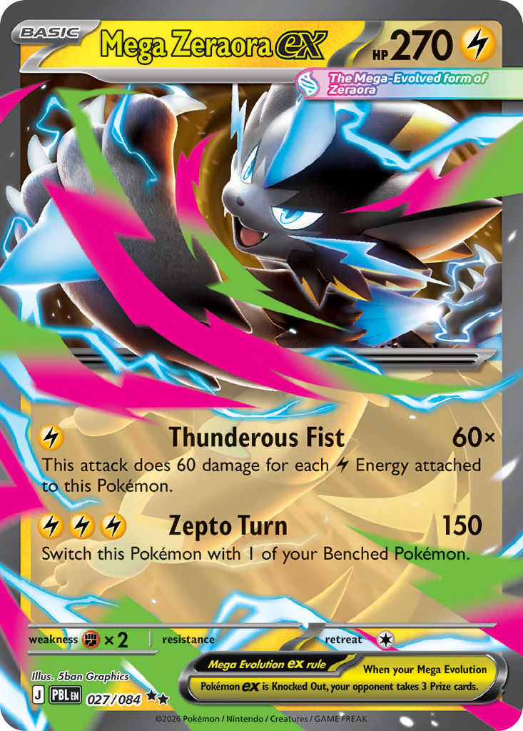 Mega Zeraora ex - Pitch Black (Double Rare) [PBL-027]