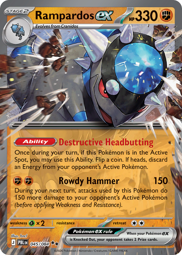 Rampardos ex - Pitch Black (Double Rare) [PBL-045]