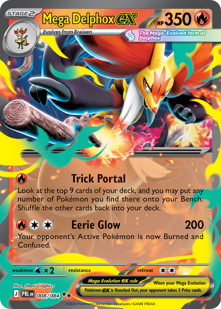 Mega Delphox ex - Pitch Black (Double Rare) [PBL-008]