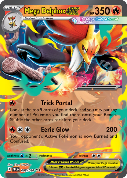 Mega Delphox ex - Pitch Black (Double Rare) [PBL-008]