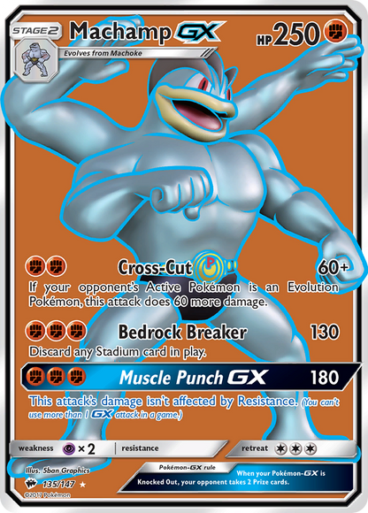 Machamp GX - Burning Shadows (Ultra Rare) [BUS-135]