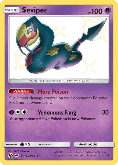 Seviper - Hidden Fates (Secret Rare) [HIF-SV15]