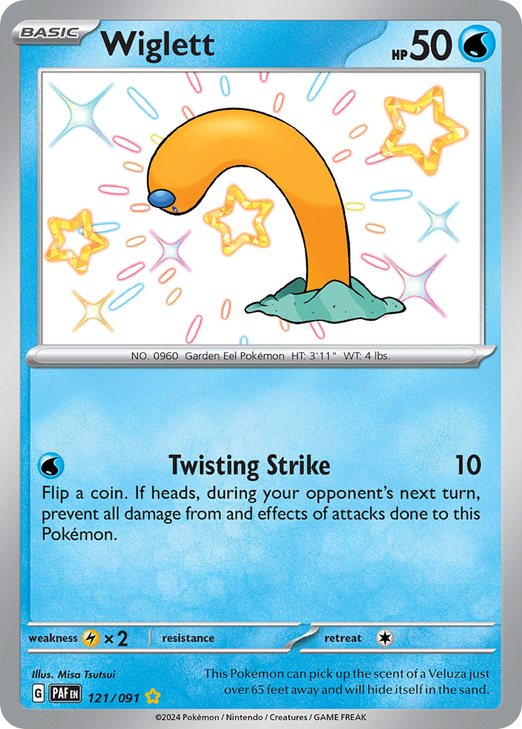 Wiglett - Paldean Fates (Shiny Rare) [PAF-121]