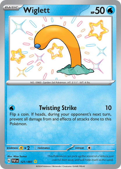 Wiglett - Paldean Fates (Shiny Rare) [PAF-121]