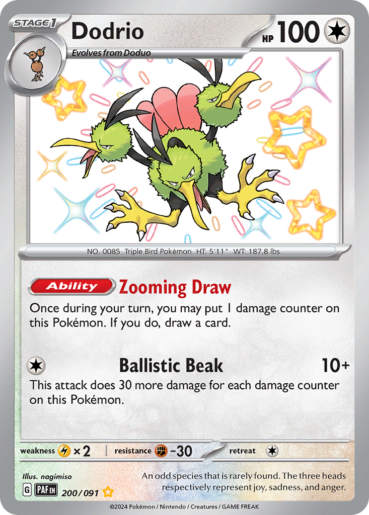 Dodrio - Paldean Fates (Shiny Rare) [PAF-200]