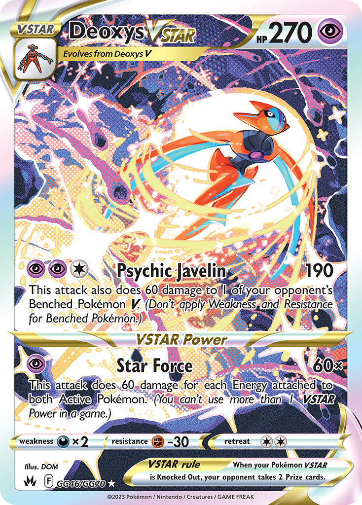 Deoxys VSTAR - Crown Zenith (Ultra Rare) [CRZ-GG46]
