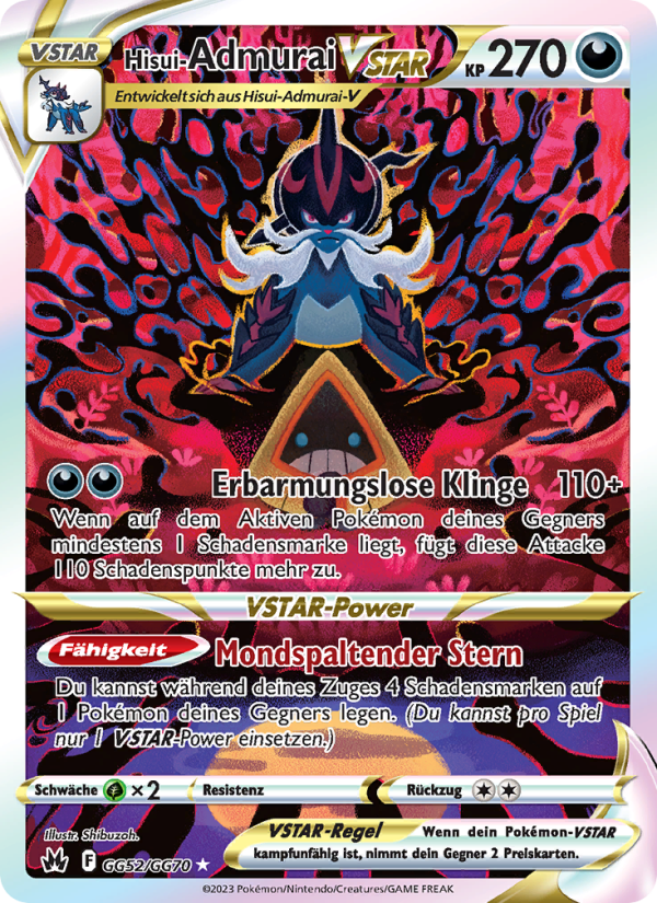 Hisuian Samurott VSTAR - Crown Zenith (Ultra Rare) [CRZ-GG52]