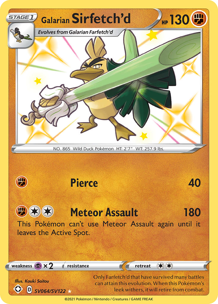 Galarian Sirfetch'd - Shining Fates (Secret Rare) [SHF-SV64]